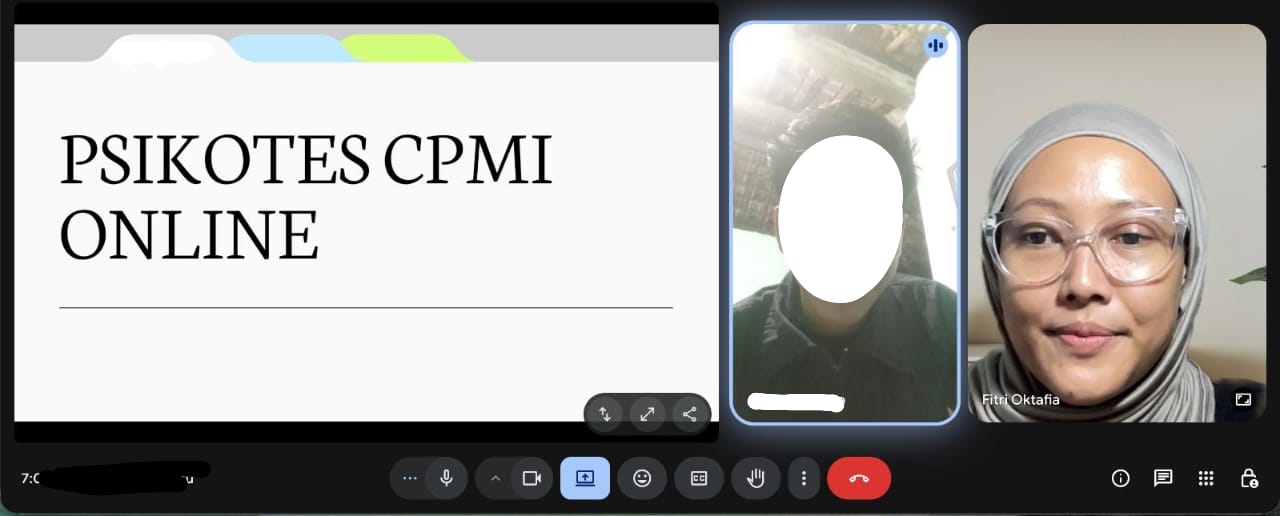 Dokumentasi psikotes CPMI online 4